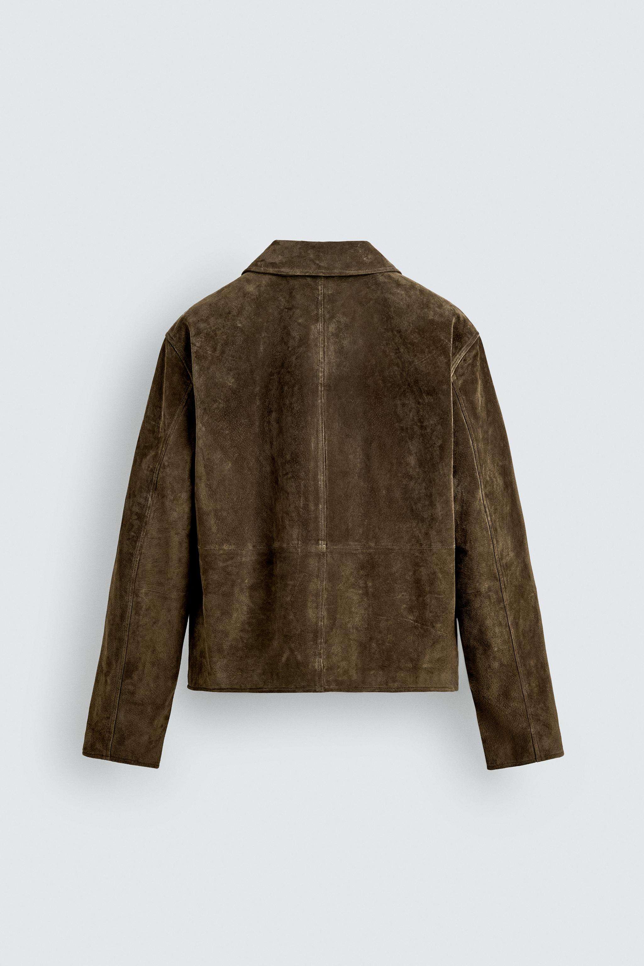 REGULAR FIT SUEDE LEATHER OVERSHIRT